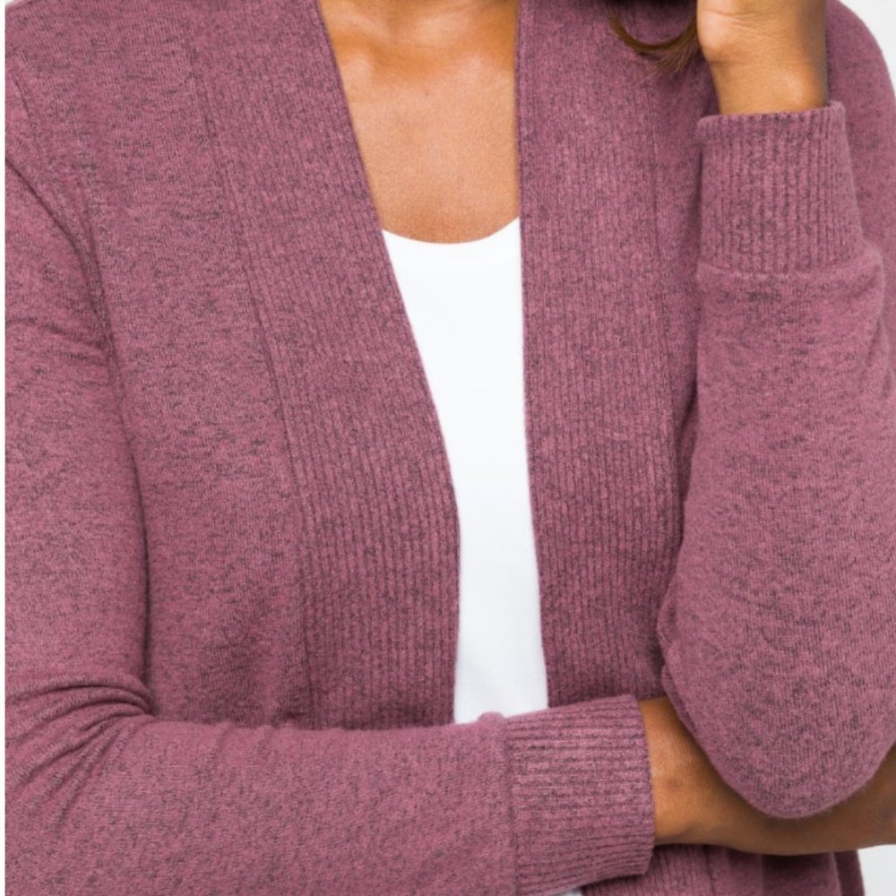 Heather Brushed Knit Two Pocket Cardigan XL - Market & Spruce